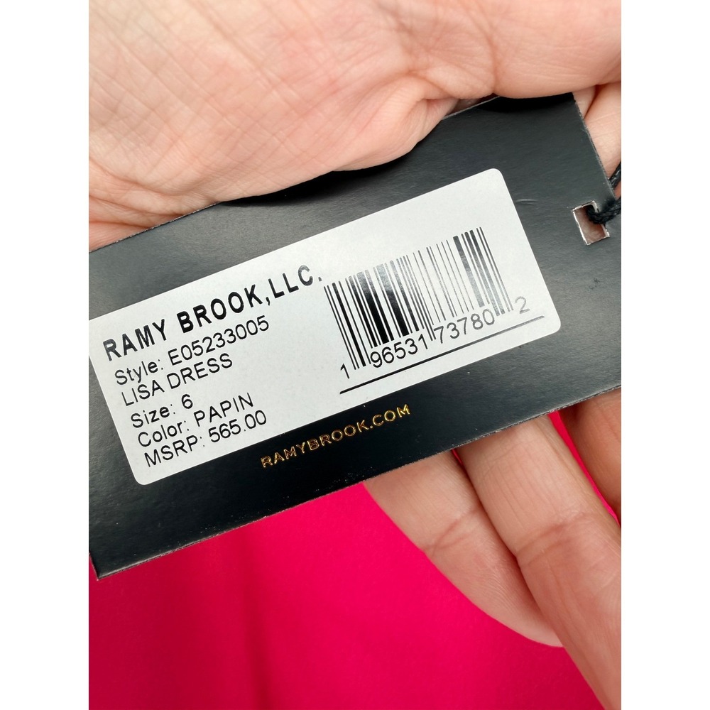 Ramy Brook Lisa Strapless Cowl Midi Dress Papin Pink Womens 6 NWT - Picture 5 of 13